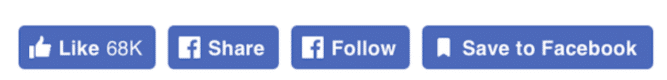 Boutons Facebook, nouveau design