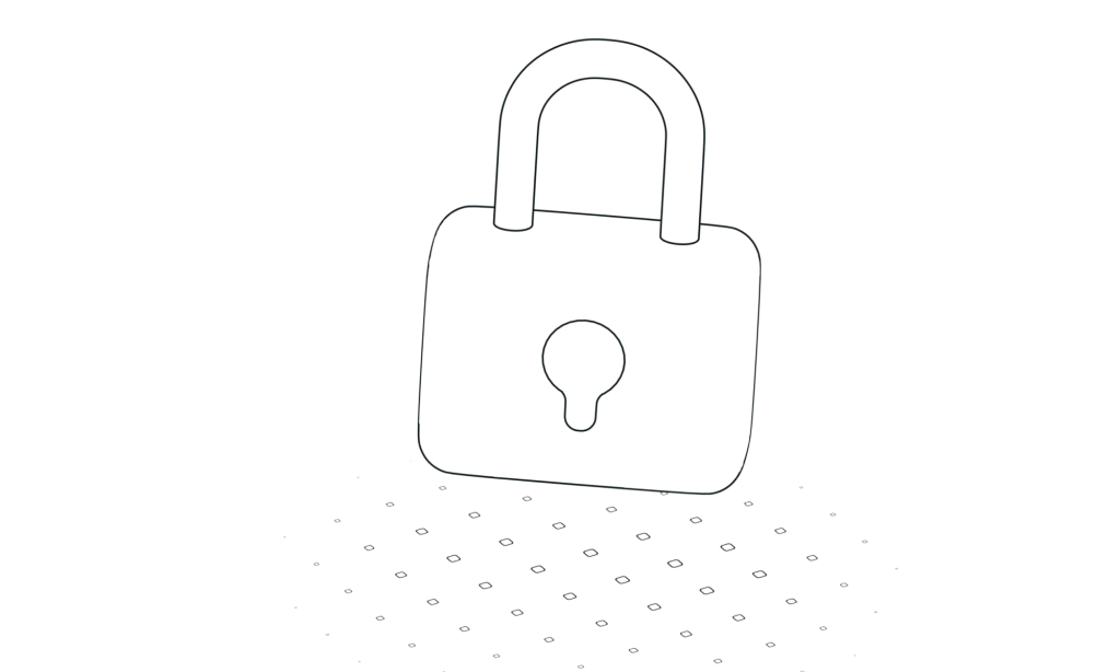 Illustration en 3D d'un cadenas fermé, symbole de sécurité et de protection des données