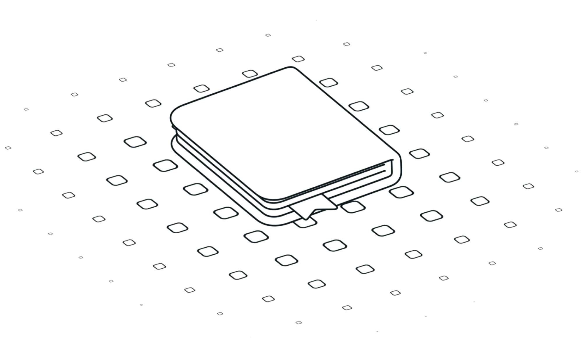 Illustration en 3D d'un carnet ou dossier fermé, symbole de cahier des charges
