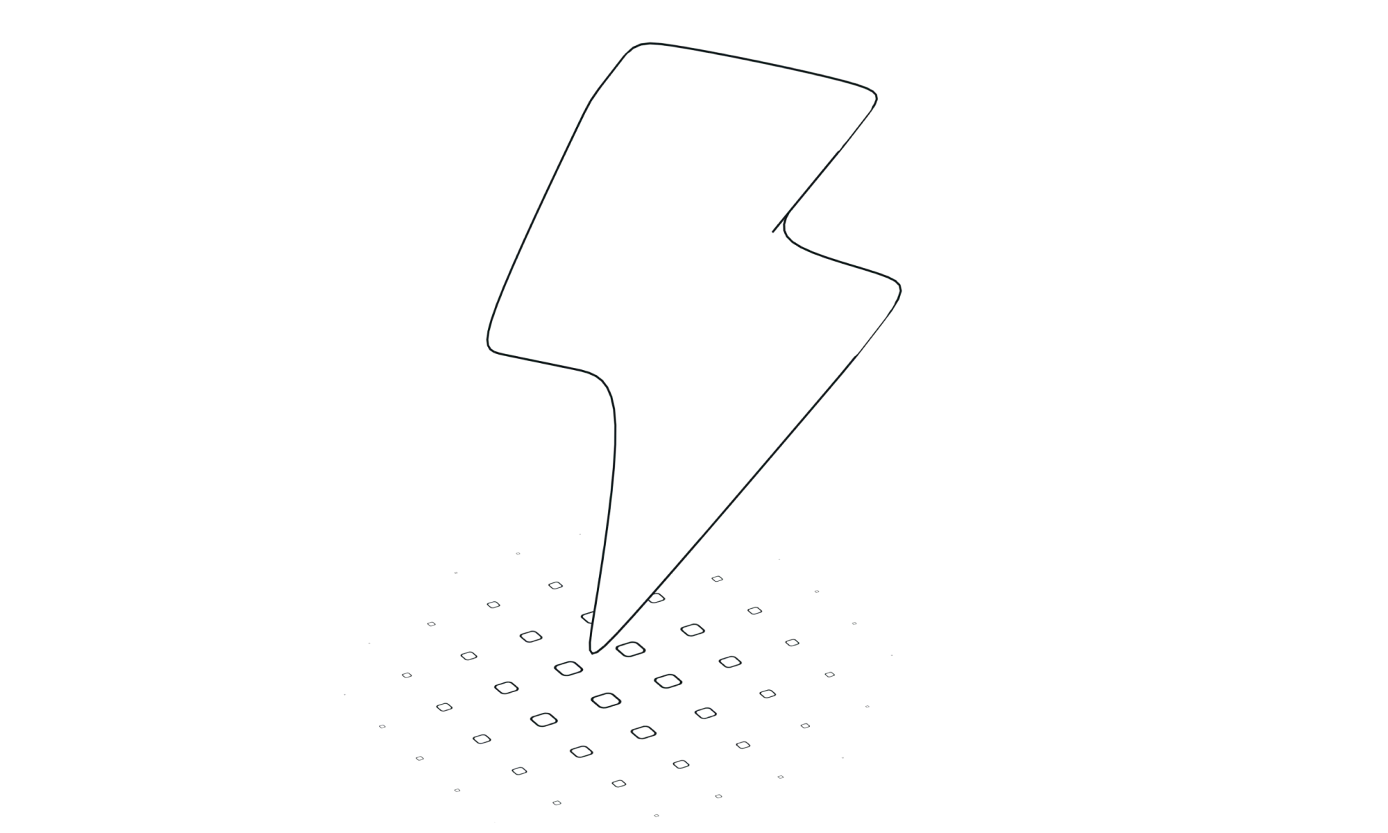 Illustration en 3D d'un éclair, symbole de rapidité et d'automatisation